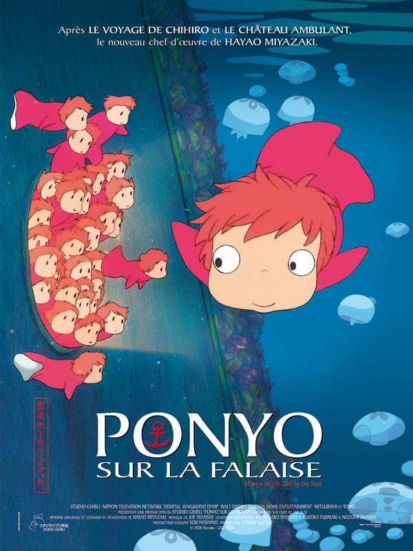 Ponyo sur la falaise : affiche Hayao Miyazaki