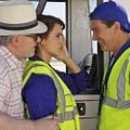 Les Amants passagers : photo Antonio Banderas, Pedro Almodóvar, Penélope Cruz