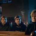 Photo Emilia Fox, James Corden, Mathew Baynton