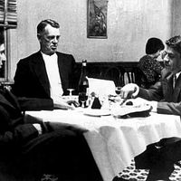 Le Parrain : photo Al Lettieri, Al Pacino, Francis Ford Coppola, Sterling Hayden