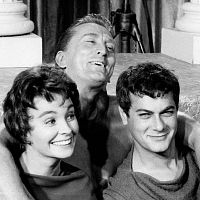Spartacus : photo Kirk Douglas, Stanley Kubrick, Tony Curtis