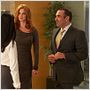 Suits, avocats sur mesure : photo Aarti Mann, Rick Hoffman, Sarah Rafferty