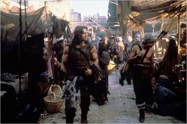 Conan le barbare : photo Arnold Schwarzenegger, John Milius, Robert E. Howard