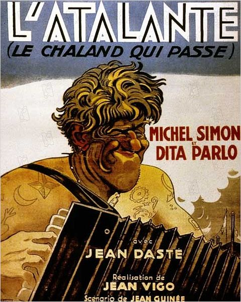 L'Atalante : Affiche Dita Parlo, Jean Dasté, Jean Vigo, Michel Simon