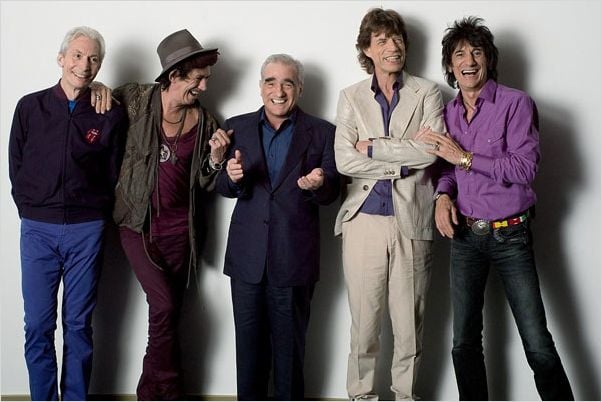 Shine a Light : photo Charlie Watts, Keith Richards, Martin Scorsese, Mick Jagger, Ron Wood