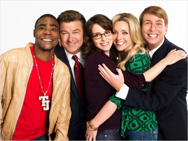 30 Rock : photo Alec Baldwin, Jack McBrayer, Jane Krakowski, Tina Fey, Tracy Morgan