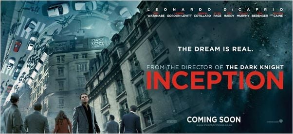 Inception : affiche Christopher Nolan