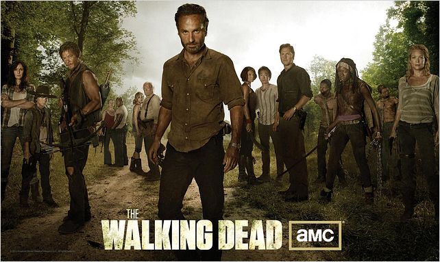 Photo Andrew Lincoln, Chandler Riggs, Danai Gurira, David Morrissey, Emily Kinney