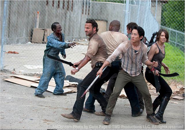 Photo Andrew Lincoln, IronE Singleton, Lauren Cohan, Norman Reedus, Steven Yeun