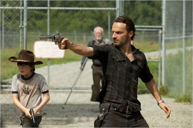 The Walking Dead : photo Andrew Lincoln, Chandler Riggs, Scott Wilson
