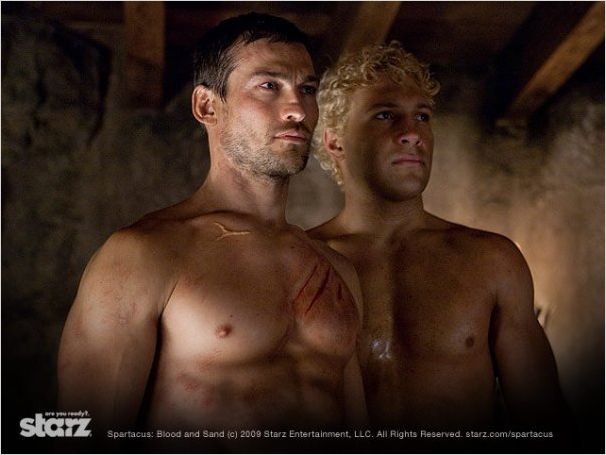 Spartacus : Le sang des gladiateurs : Photo Andy Whitfield, Jai Courtney
