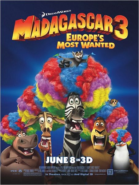 Madagascar 3, Bons Baisers D’Europe : affiche