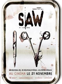 Affiche de Saw 4, film à voir en streaming sur Pygargue