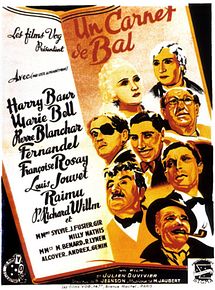 Affiche de Un Carnet de bal, film à voir en streaming sur Pygargue