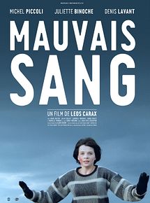 Affiche de Mauvais sang, film à voir en streaming sur Pygargue
