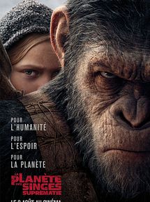 Affiche de La Planète des Singes - Suprématie, film à voir en streaming sur Pygargue