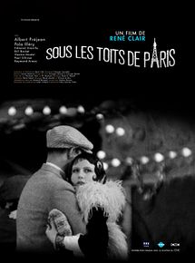 Affiche de Sous les toits de Paris, film à voir en streaming sur Pygargue
