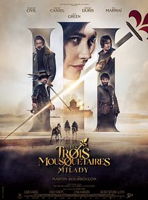 Affiche de Les Trois Mousquetaires: Milady, film à voir en streaming sur Pygargue