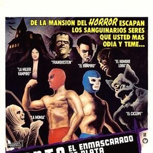 Photo Santo el enmascarado de plata y Blue Demon contra los monstruos