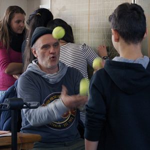 Photo Monsieur Bachmann et sa classe