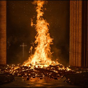 Photo Notre-Dame brûle