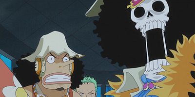 poster de la série La discorde. Luffy contre Jinbei