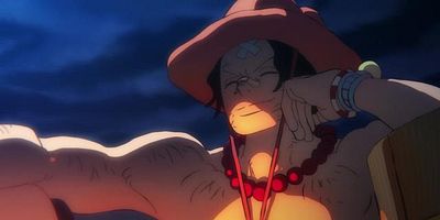 poster de la série Luffy au chapeau de paille. Le futur roi des pirates.