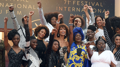 image de la news "Noire n'est pas mon métier" : 16 actrices le poing levé sur les marches de Cannes