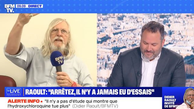 "Je raccroche si vous faites ça" : séquence tendue entre Didier Raoult et Bruce Toussaint sur BFMTV