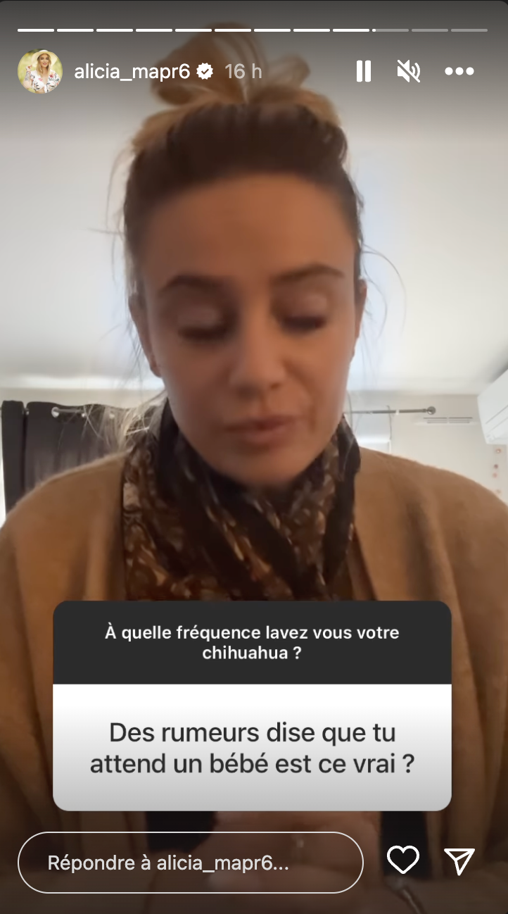 Alicia met les choses au clair, à sa manière, sur Instagram
