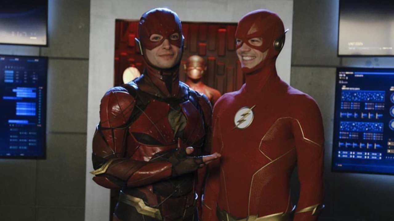 Ezra Miller et Grant Gustin