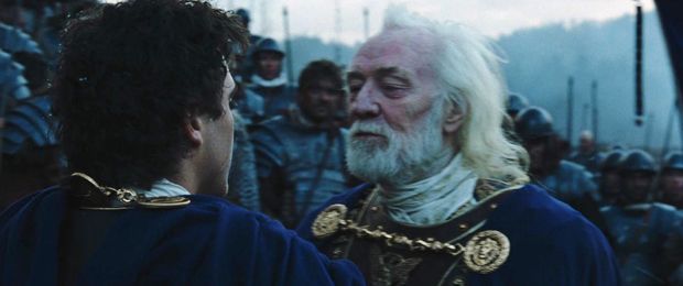 Richard Harris alias Marc Aurèle face à Commode.