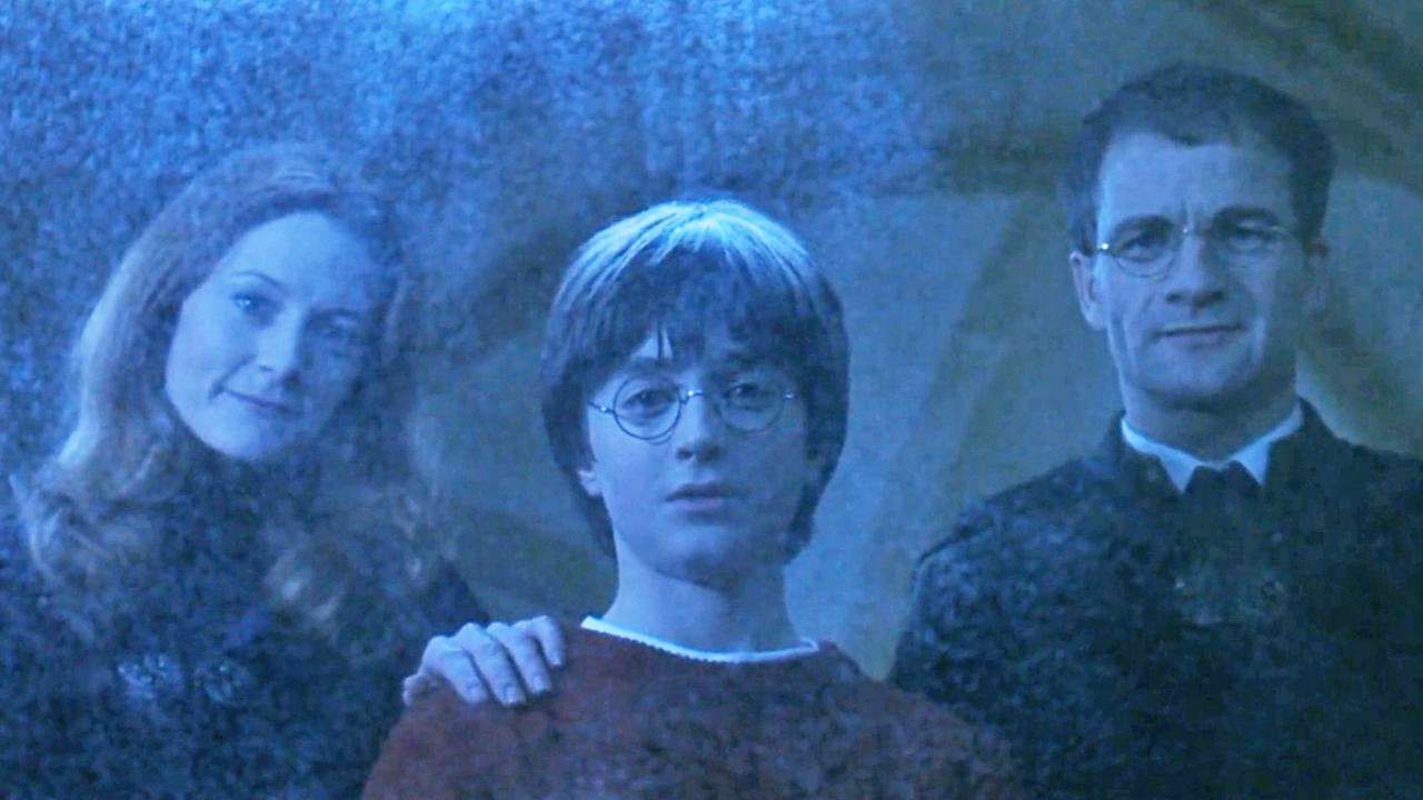 Harry et ses parents dans le Miroir de Risèd