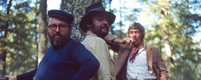 Sergio Leone, Rod Steiger et James Coburn