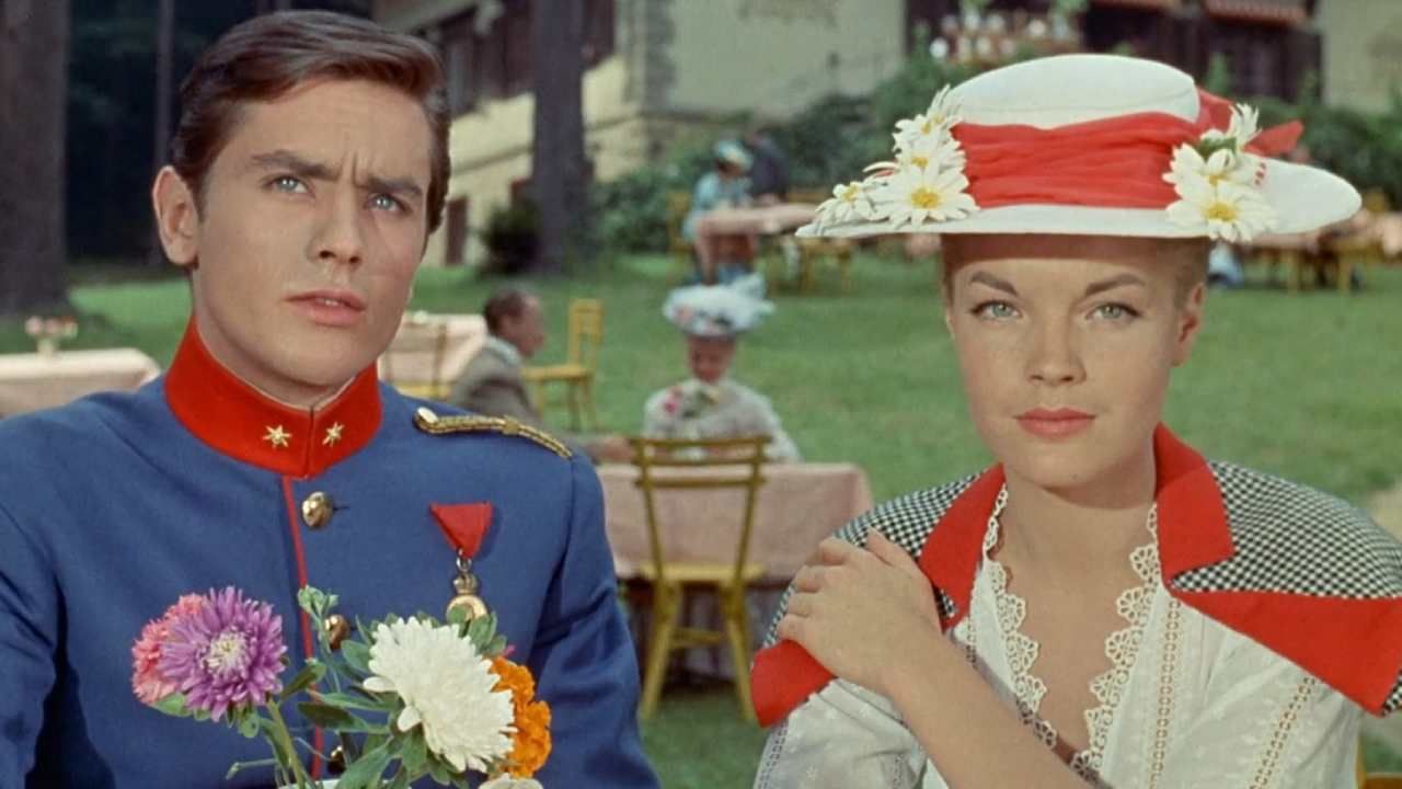 Avec Romy Schneider en 1958