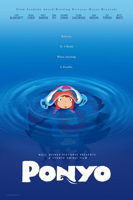 Ponyo sur la falaise : Affiche