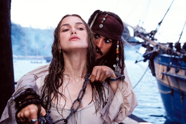 Pirates des Caraïbes : la Malédiction du Black Pearl : Photo Johnny Depp, Keira Knightley