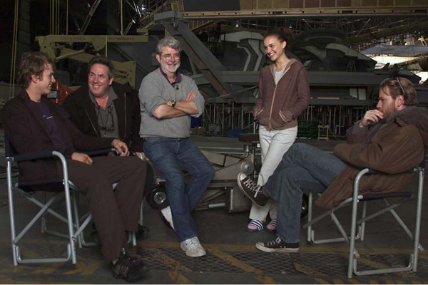Star Wars : Episode III - La Revanche des Sith : Photo George Lucas, Ewan McGregor, Natalie Portman, Rick McCallum, Hayden Christensen