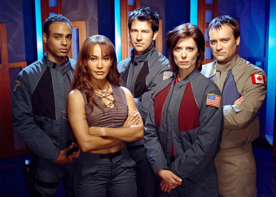 Photo Rachel Luttrell, Joe Flanigan, Rainbow Sun Francks, Torri Higginson, David Hewlett