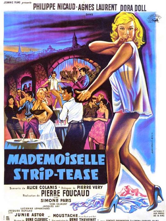 Mademoiselle strip-tease : Affiche Pierre Foucaud