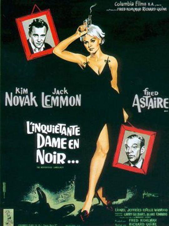 L'Inquiétante dame en noir : Affiche Kim Novak, Fred Astaire