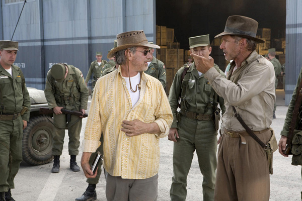 Indiana Jones et le Royaume du Crâne de Cristal : Photo Harrison Ford, Steven Spielberg