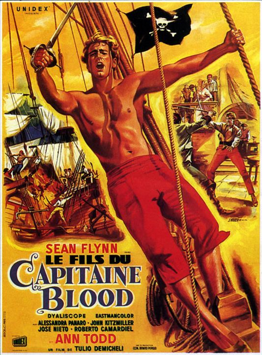 Le Fils du Capitaine Blood : Affiche Sean Flynn, Tulio Demicheli