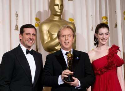 Cérémonie des Oscars 2008 : Photo Brad Bird, Anne Hathaway, Steve Carell
