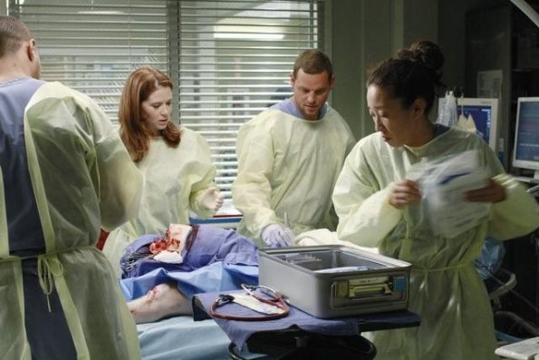 Grey's Anatomy : Photo Justin Chambers (I), Sarah Drew, Sandra Oh