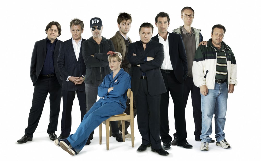 Photo Ashley Jensen, Clive Owen, David Tennant, Gordon Ramsay, George Michael, Ricky Gervais, Stephen Merchant