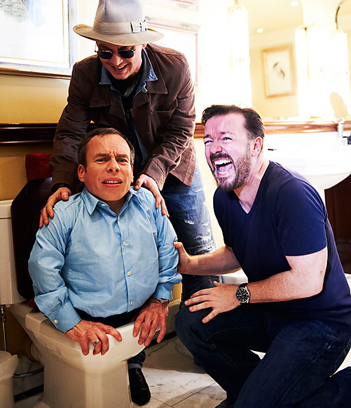 Life's Too Short : Photo Ricky Gervais, Warwick Davis, Johnny Depp
