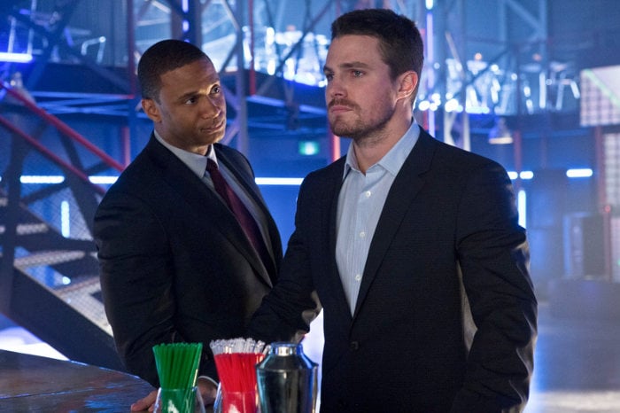 Arrow : Photo Stephen Amell, David Ramsey