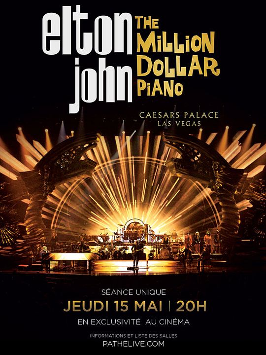 Elton John - The million Dollar piano (Pathé Live) : Affiche