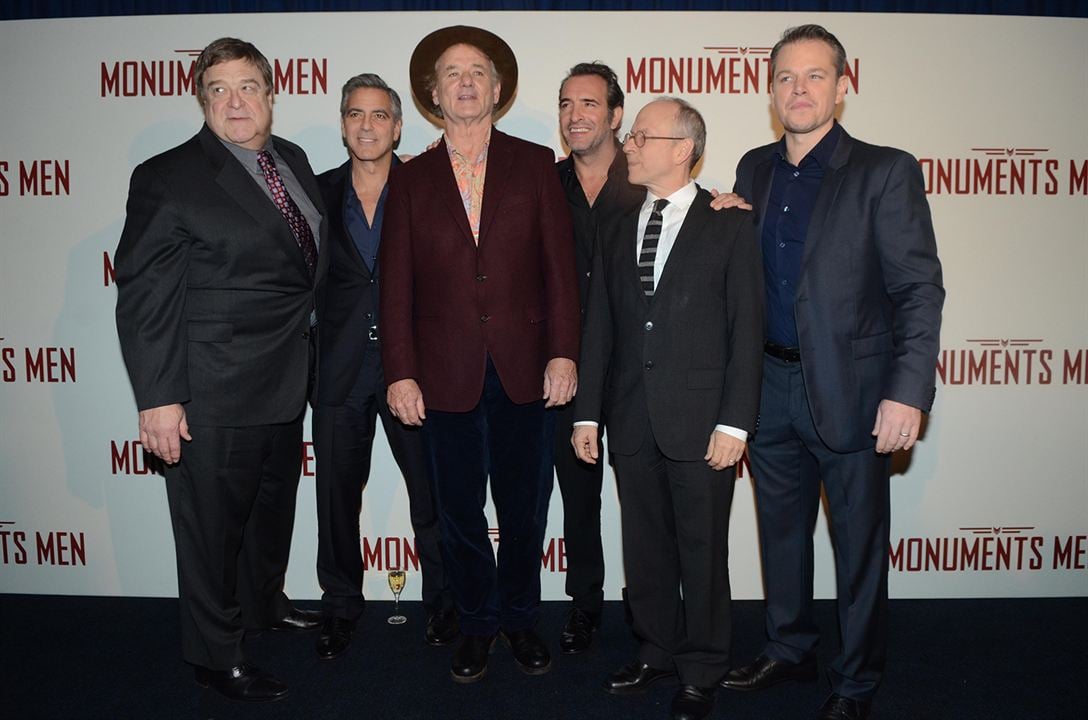Monuments Men : Photo promotionnelle Matt Damon, Bob Balaban, Bill Murray, George Clooney, John Goodman, Jean Dujardin